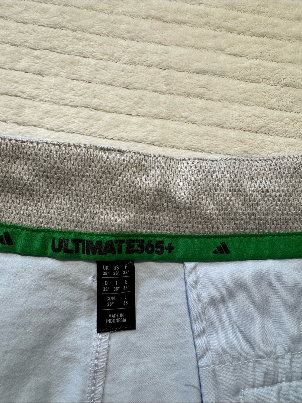 adidas Men's Pale Blue Flat-Front Golf Shorts - Picture 2 of 9